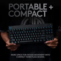 Logitech G Pro Backlit Mechanical GX Blue Clicky Gaming Keyboard