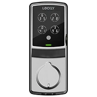 Serrure intel. pêne dormant/lect. empreint. Bluetooth Secure Plus Lockly - Nickel satiné - Excl. BBY