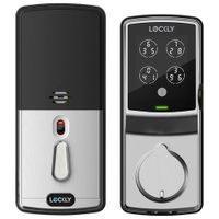 Lockly Secure Plus Fingerprint Bluetooth Deadbolt Smart Lock - Satin Nickel - Only at Best Buy