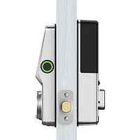 Serrure intel. pêne dormant/lect. empreint. Bluetooth Secure Plus Lockly - Nickel satiné - Excl. BBY