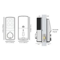 Lockly Secure Plus Fingerprint Bluetooth Deadbolt Smart Lock - Satin Nickel - Only at Best Buy