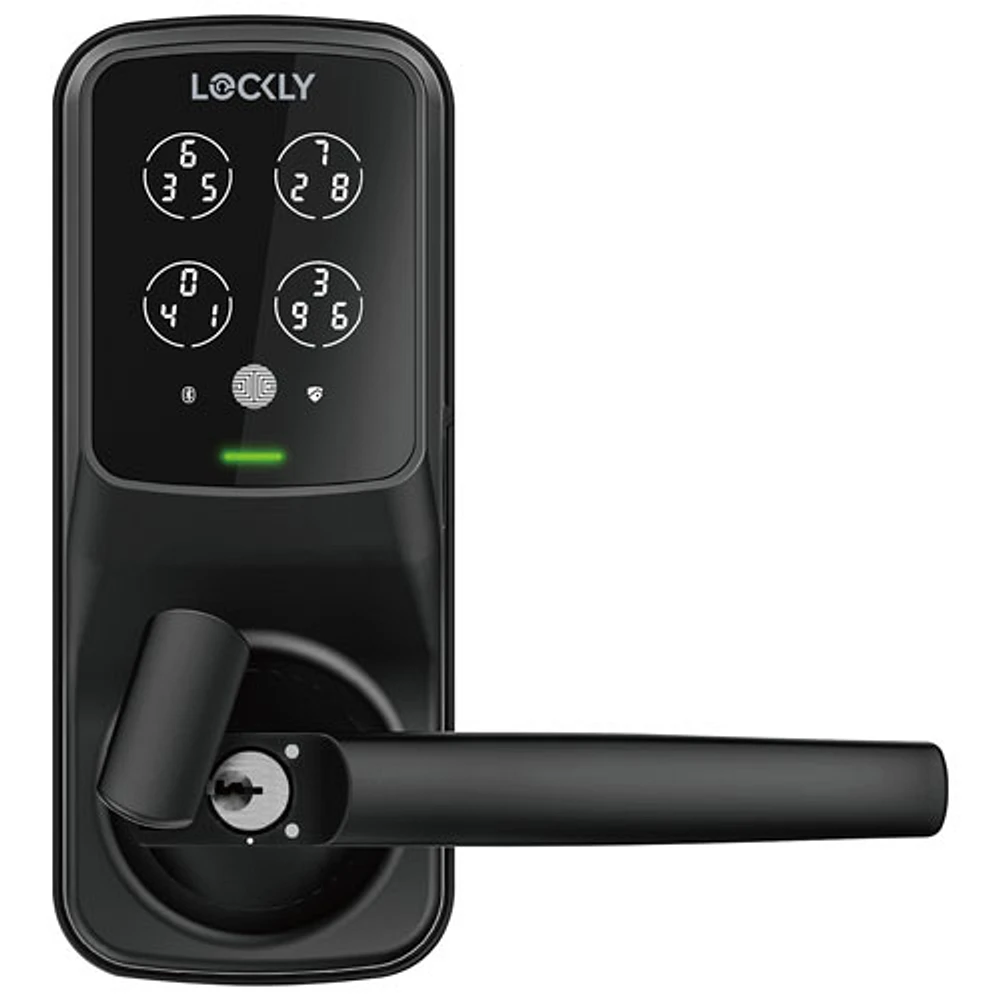 Lockly Secure Plus Fingerprint Bluetooth Latch Smart Lock - Matte Black