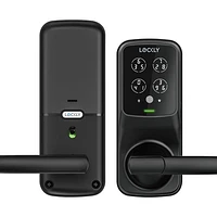 Lockly Secure Plus Fingerprint Bluetooth Latch Smart Lock - Matte Black