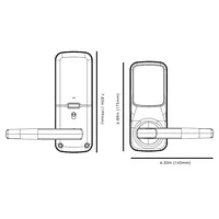 Lockly Secure Plus Fingerprint Bluetooth Latch Smart Lock - Matte Black