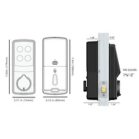 Serrure intel. à pêne dormant/lecteur d'empreintes Wi-Fi Secure Pro de Lockly - Noir mat - Excl. BBY