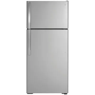 GE 28" 16.6 Cu. Ft. Top Freezer Refrigerator (GTE17GSNRSS) - Stainless Steel