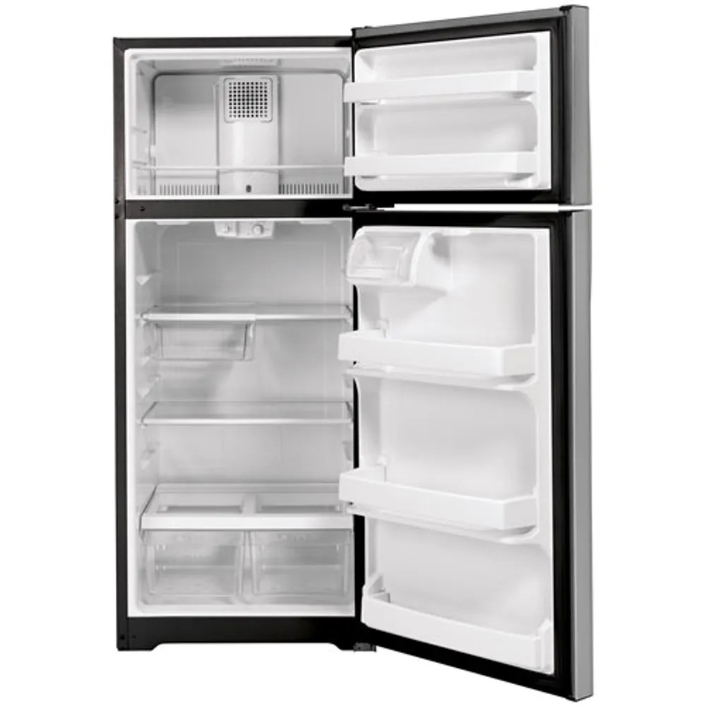 GE 28" 16.6 Cu. Ft. Top Freezer Refrigerator (GTE17GSNRSS) - Stainless Steel