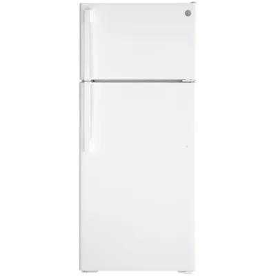 GE 28" 17.5 Cu. Ft. Top Freezer Refrigerator (GTE18DTNRWW) - White