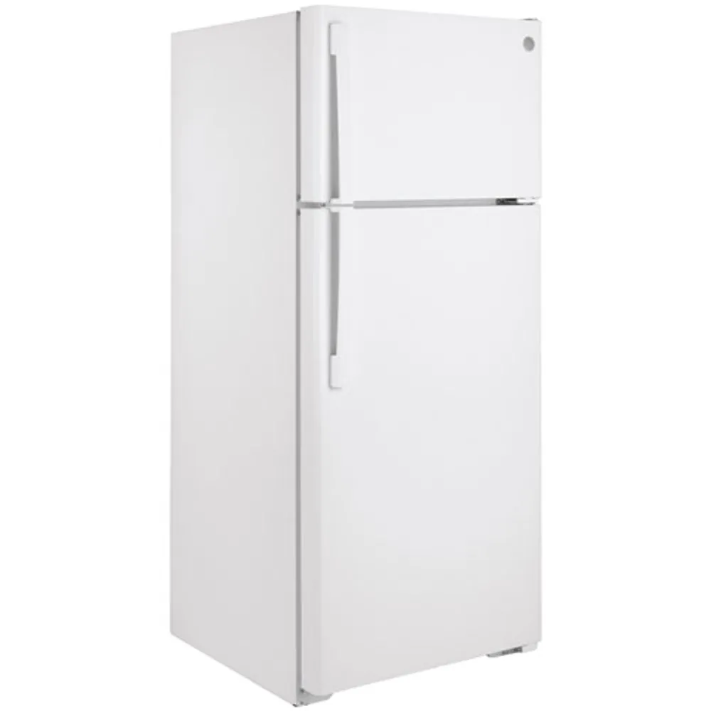 GE 28" 17.5 Cu. Ft. Top Freezer Refrigerator (GTE18DTNRWW) - White