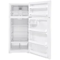 GE 28" 17.5 Cu. Ft. Top Freezer Refrigerator (GTE18DTNRWW) - White