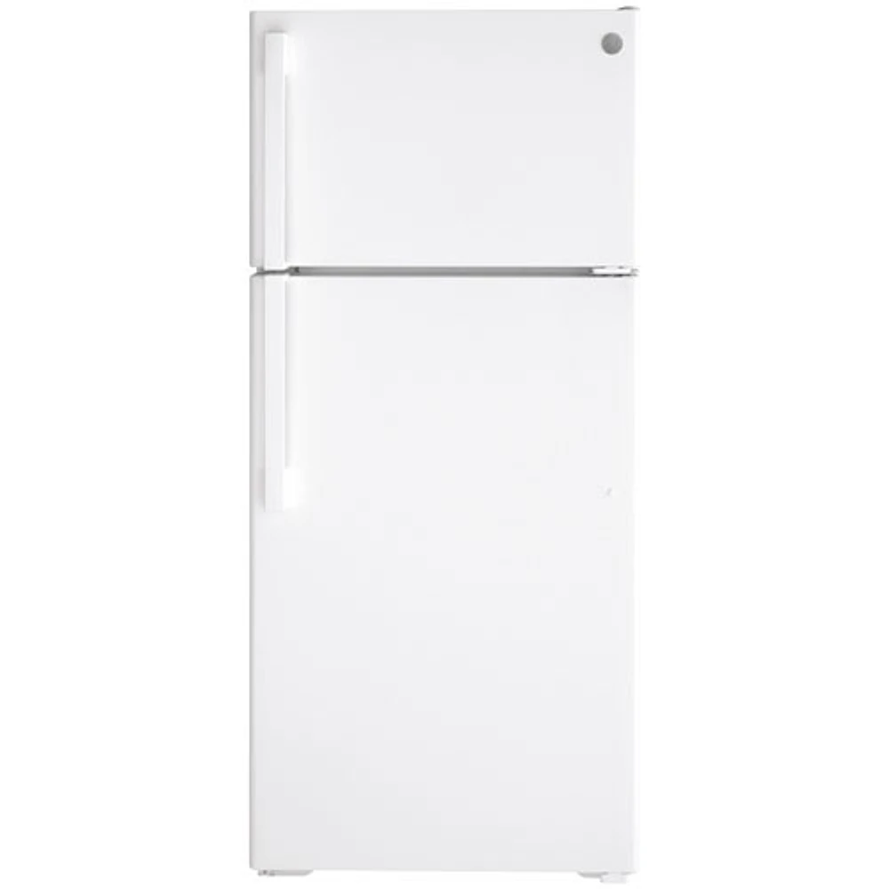 GE 28" 16.6 Cu. Ft. Top Freezer Refrigerator (GTE17GTNRWW) - White