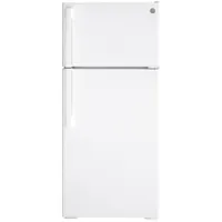 GE 28" 16.6 Cu. Ft. Top Freezer Refrigerator (GTE17GTNRWW) - White