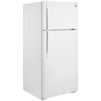 GE 28" 16.6 Cu. Ft. Top Freezer Refrigerator (GTE17GTNRWW) - White