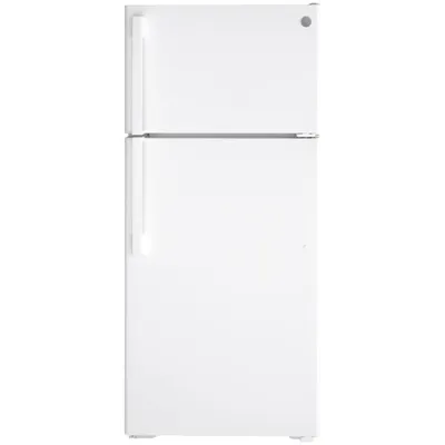 GE 28" 16.6 Cu. Ft. Top Freezer Refrigerator (GTE17DTNRWW) - White