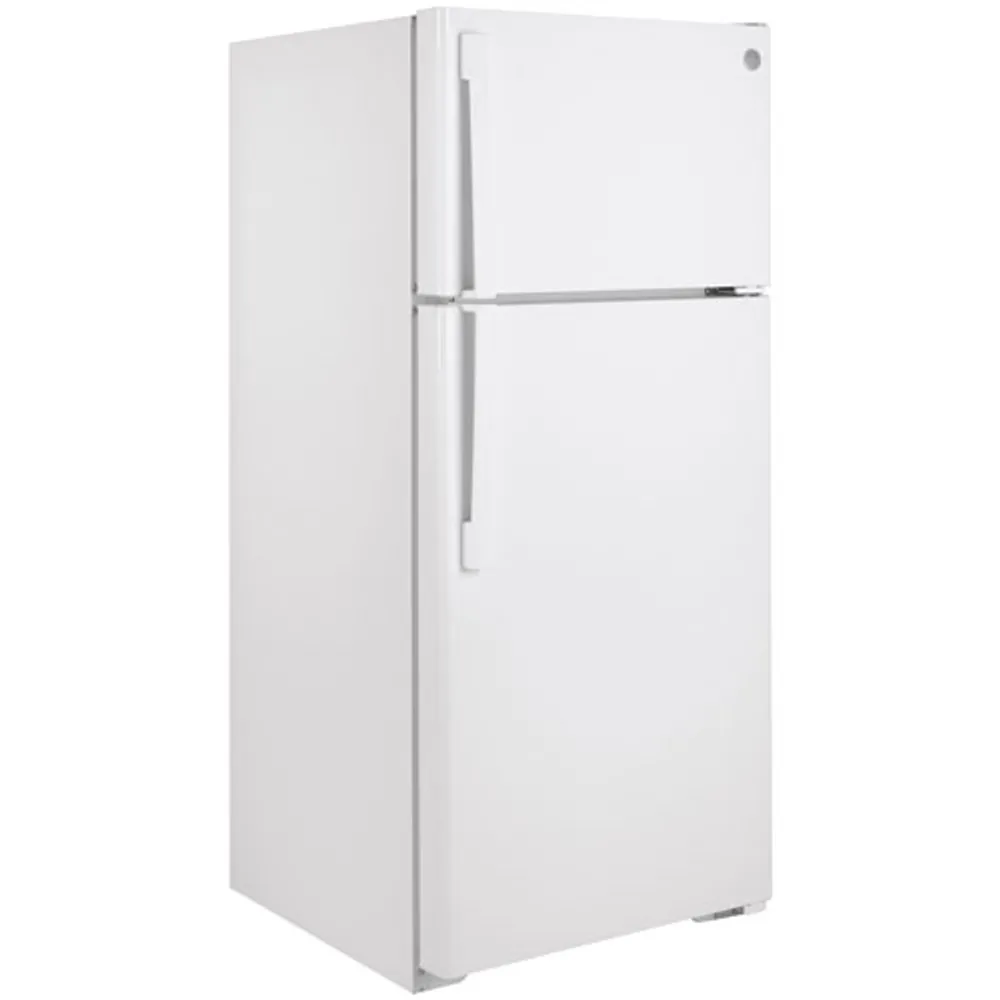 GE 28" 16.6 Cu. Ft. Top Freezer Refrigerator (GTE17DTNRWW) - White