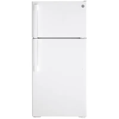 GE 28" 15.6 Cu. Ft. Top Freezer Refrigerator (GTE16DTNRWW) - White