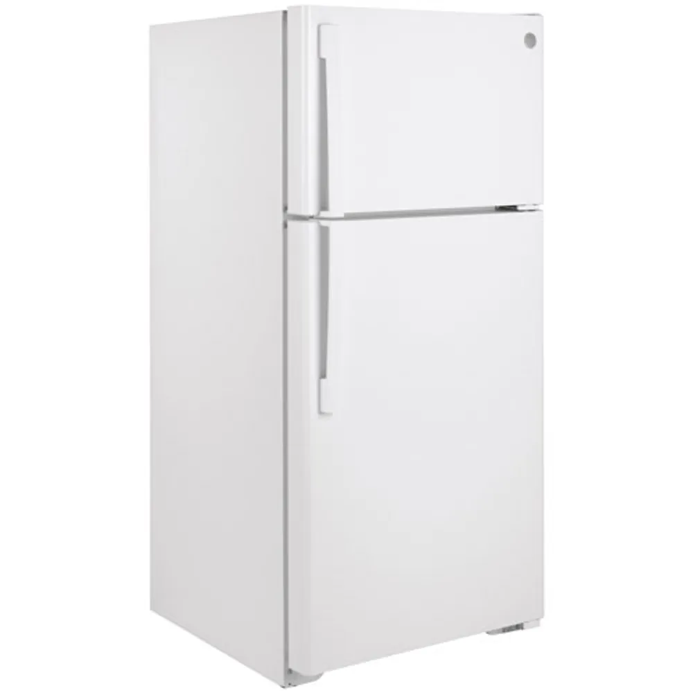 GE 28" 15.6 Cu. Ft. Top Freezer Refrigerator (GTE16DTNRWW) - White