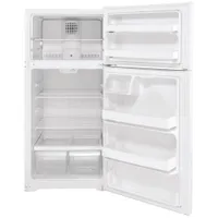 GE 28" 15.6 Cu. Ft. Top Freezer Refrigerator (GTE16DTNRWW) - White