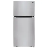 LG 30" 20.2 Cu. Ft. Top Freezer Refrigerator with LED Lighting (LTCS20020S) - Stainless Steel