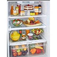 LG 30" 20.2 Cu. Ft. Top Freezer Refrigerator with LED Lighting (LTCS20020S) - Stainless Steel