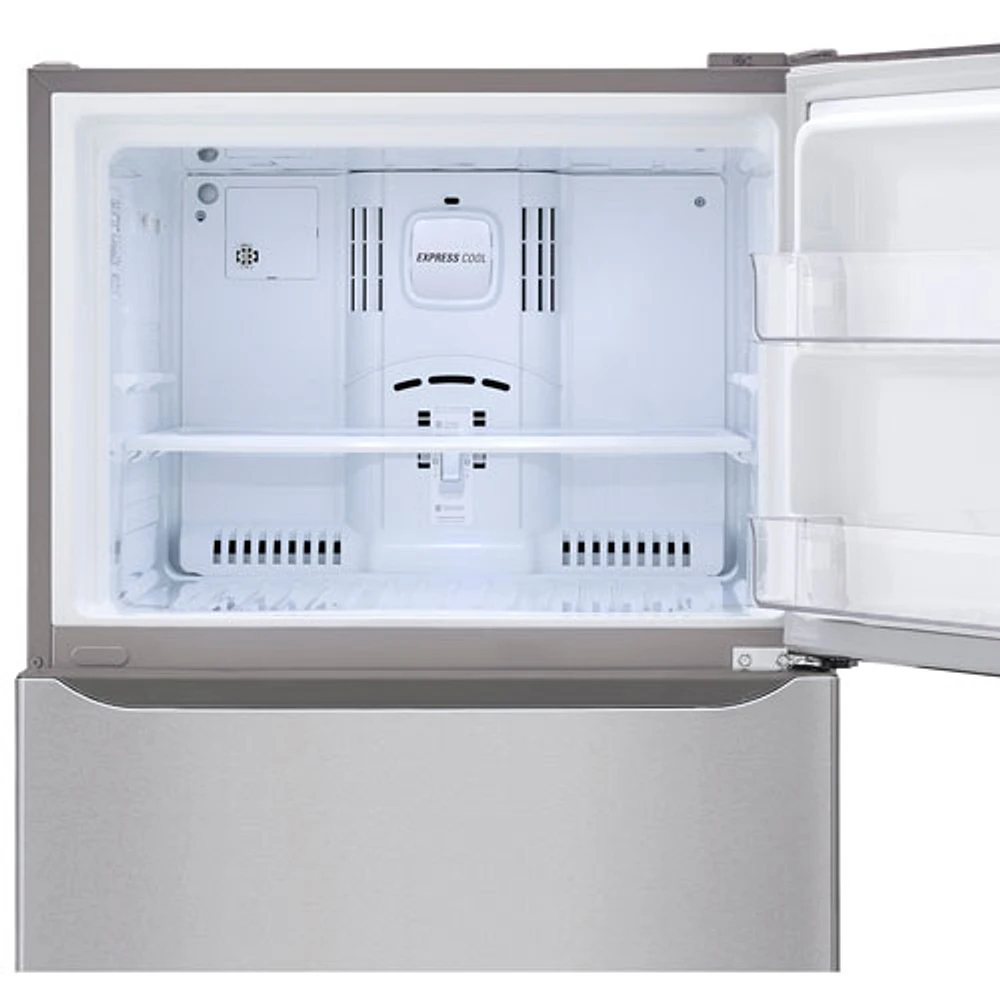 LG 30" 20.2 Cu. Ft. Top Freezer Refrigerator with LED Lighting (LTCS20020S) - Stainless Steel