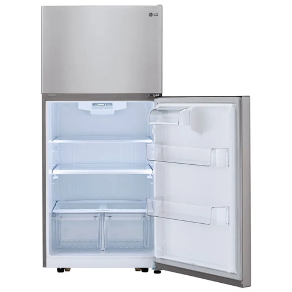 LG 30" 20.2 Cu. Ft. Top Freezer Refrigerator with LED Lighting (LTCS20020S) - Stainless Steel