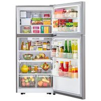 LG 30" 20.2 Cu. Ft. Top Freezer Refrigerator with LED Lighting (LTCS20020S) - Stainless Steel