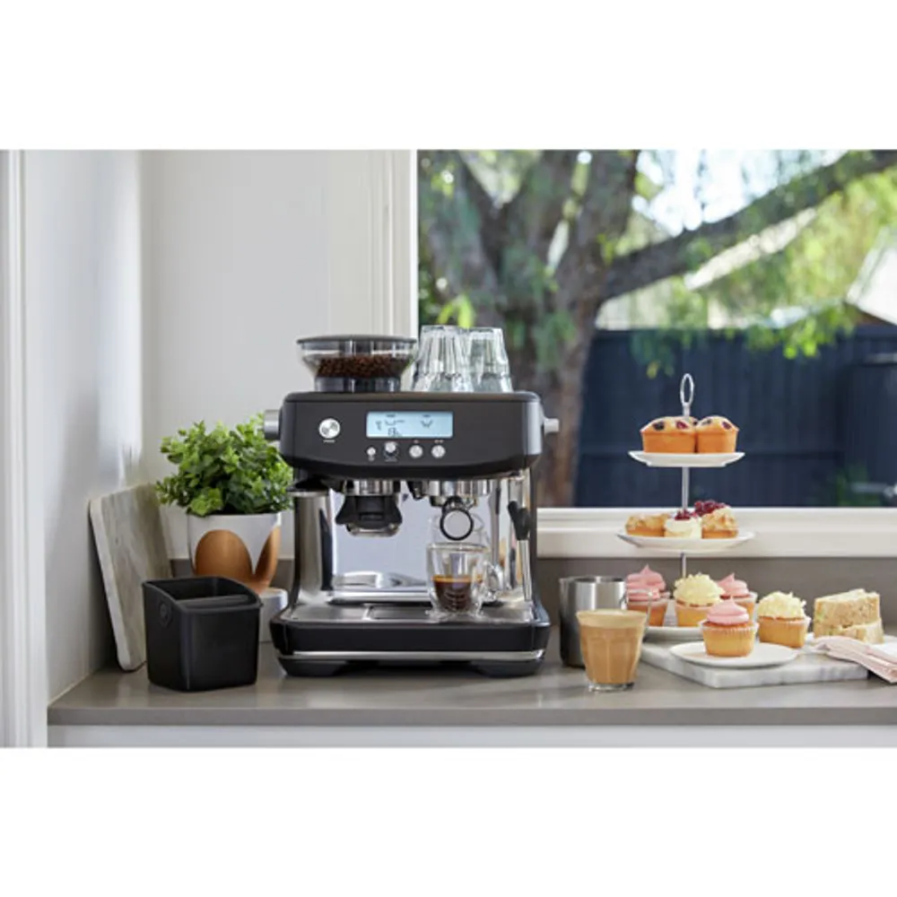 Breville Barista Pro Espresso Machine with Frother & Coffee Grinder - Black Truffle