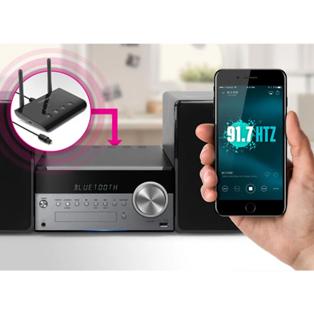 Émetteur-récepteur audio optique Bluetooth universel d'Aluratek (ABCD54F)