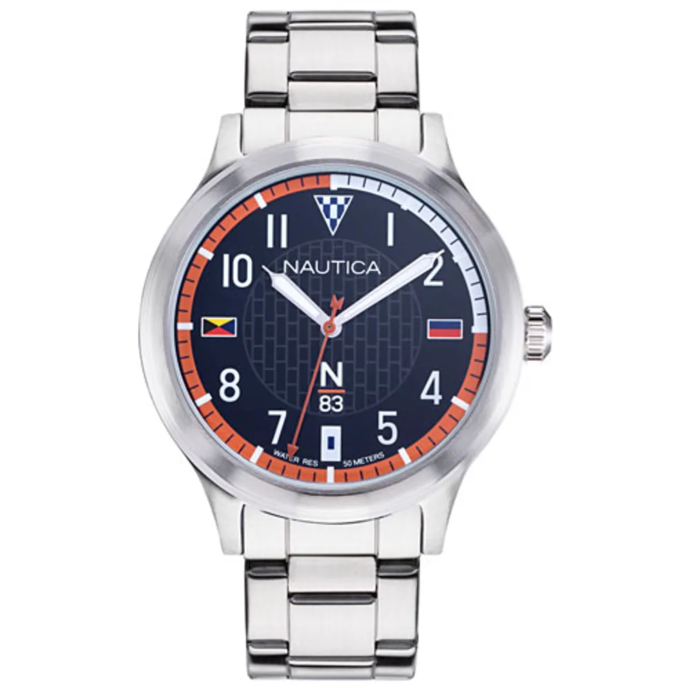 Nautica Crissy Field 43mm Men's Bracelet Watch - Blue/Silver