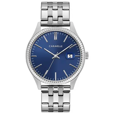 Caravelle 41mm Men's Casual Watch - Silver/Blue