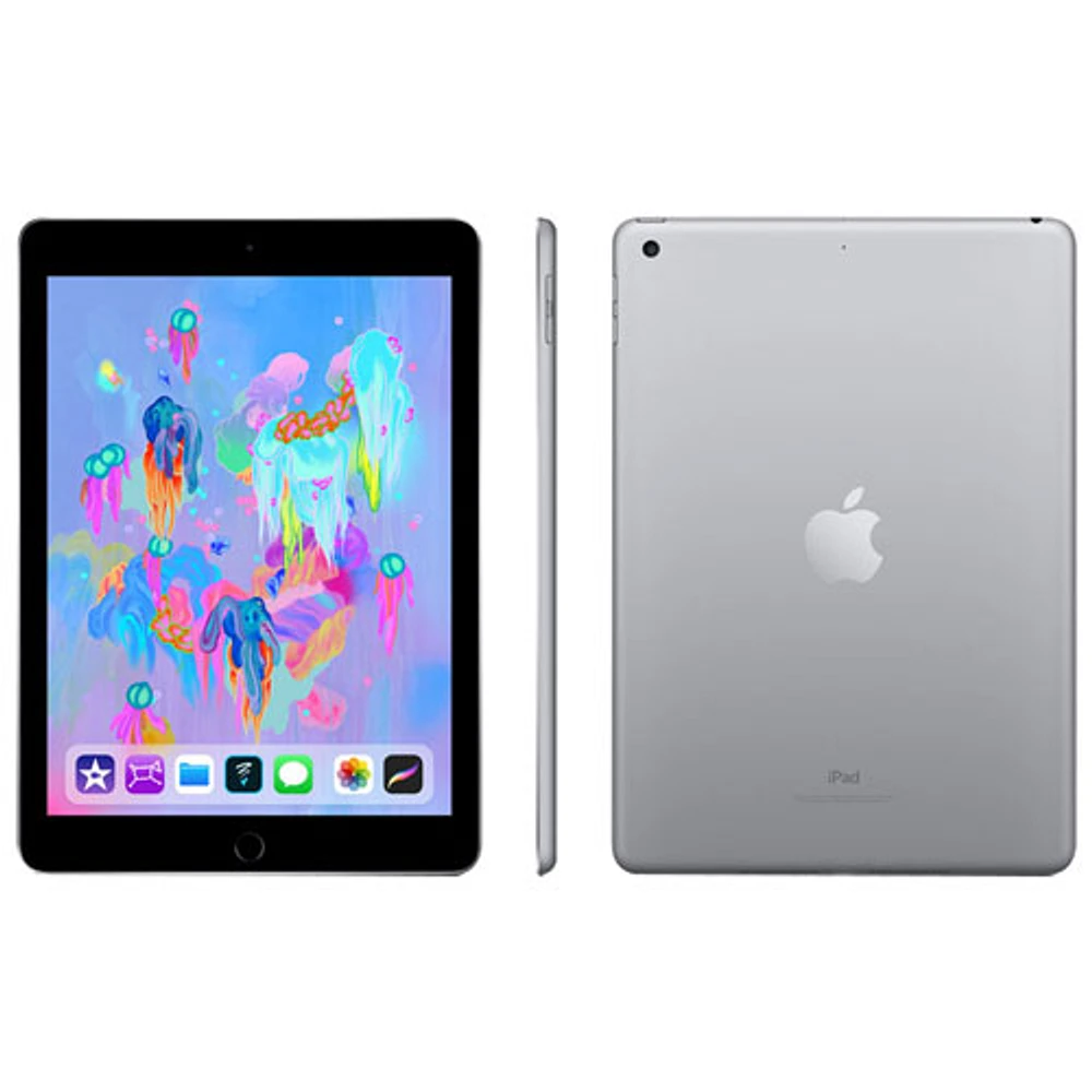 Rogers Apple iPad 128GB with Wi-Fi/4G LTE - Space Grey (6th Generation) - Monthly Financing