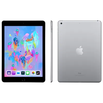 Rogers Apple iPad 128GB with Wi-Fi/4G LTE - Space Grey (6th Generation) - Monthly Financing