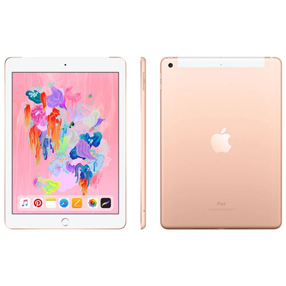 Bell Apple iPad 32GB with Wi-Fi/4G LTE - Gold (6th Generation) - Monthly Financing