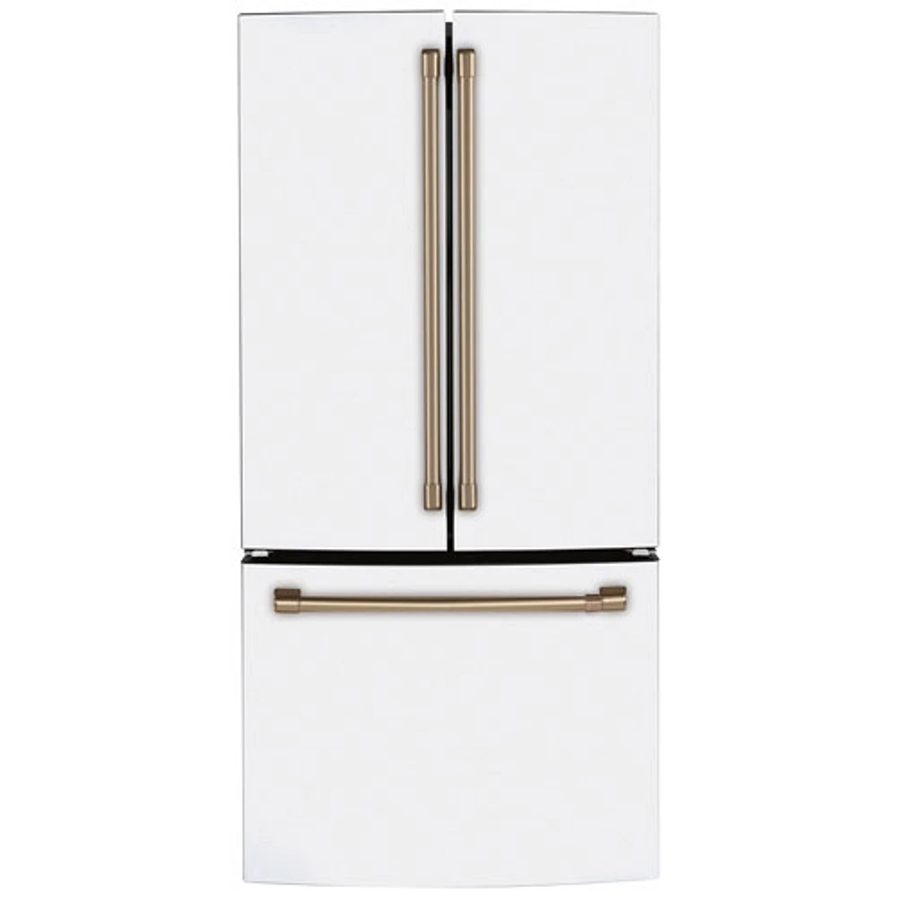 Café 33" 18.6 Cu. Ft. French Door Refrigerator with Water Dispenser (CWE19SP4NW2) - Matte White