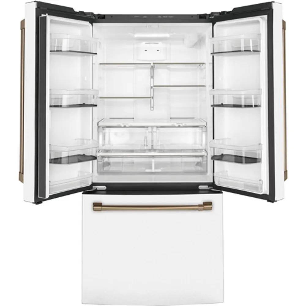 Café 33" 18.6 Cu. Ft. French Door Refrigerator with Water Dispenser (CWE19SP4NW2) - Matte White