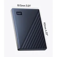 WD My Passport 5TB USB 3.0 Desktop Portable Hard Drive for Mac (WDBA2F0050BBL-WESN) - Blue