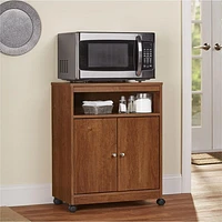 Landry Contemporary Mobile Microwave Cart - Bank Alder