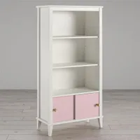 Monarch Hill Poppy 3-Shelf Bookcase with Sliding Door Cubby