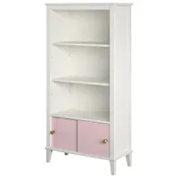 Monarch Hill Poppy 3-Shelf Bookcase with Sliding Door Cubby