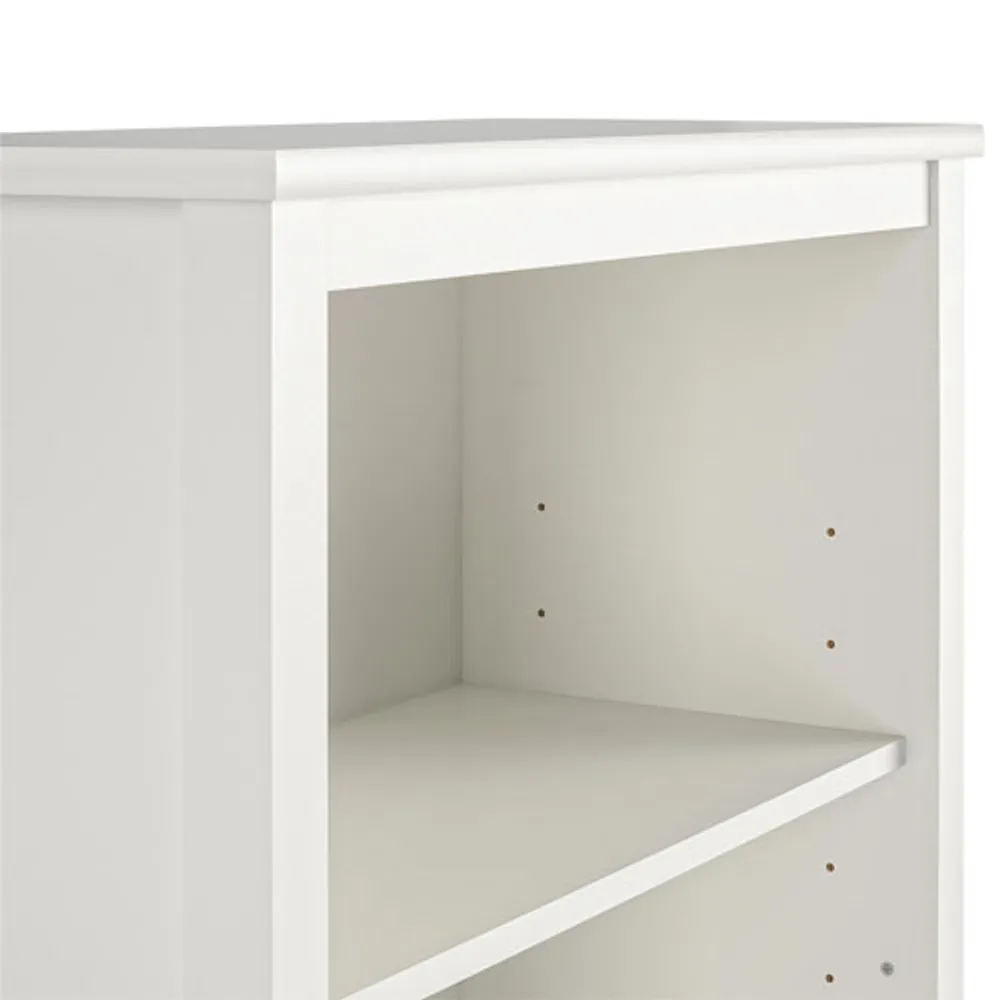 Monarch Hill Poppy 3-Shelf Bookcase with Sliding Door Cubby