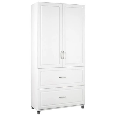 Armoire de rangement de 74 po Kendall - Blanc