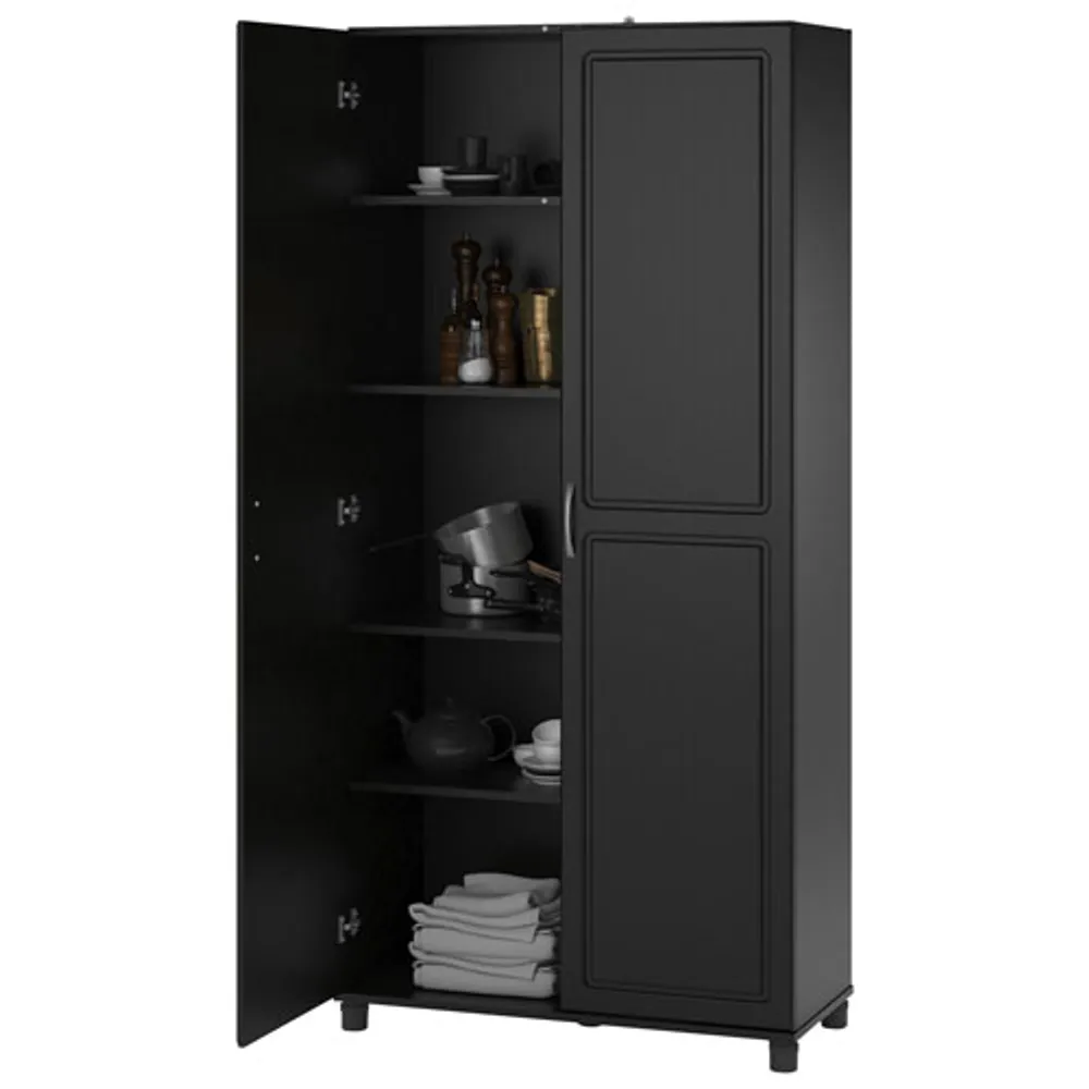 Kendall 74" 5-Shelf Cabinet - Black