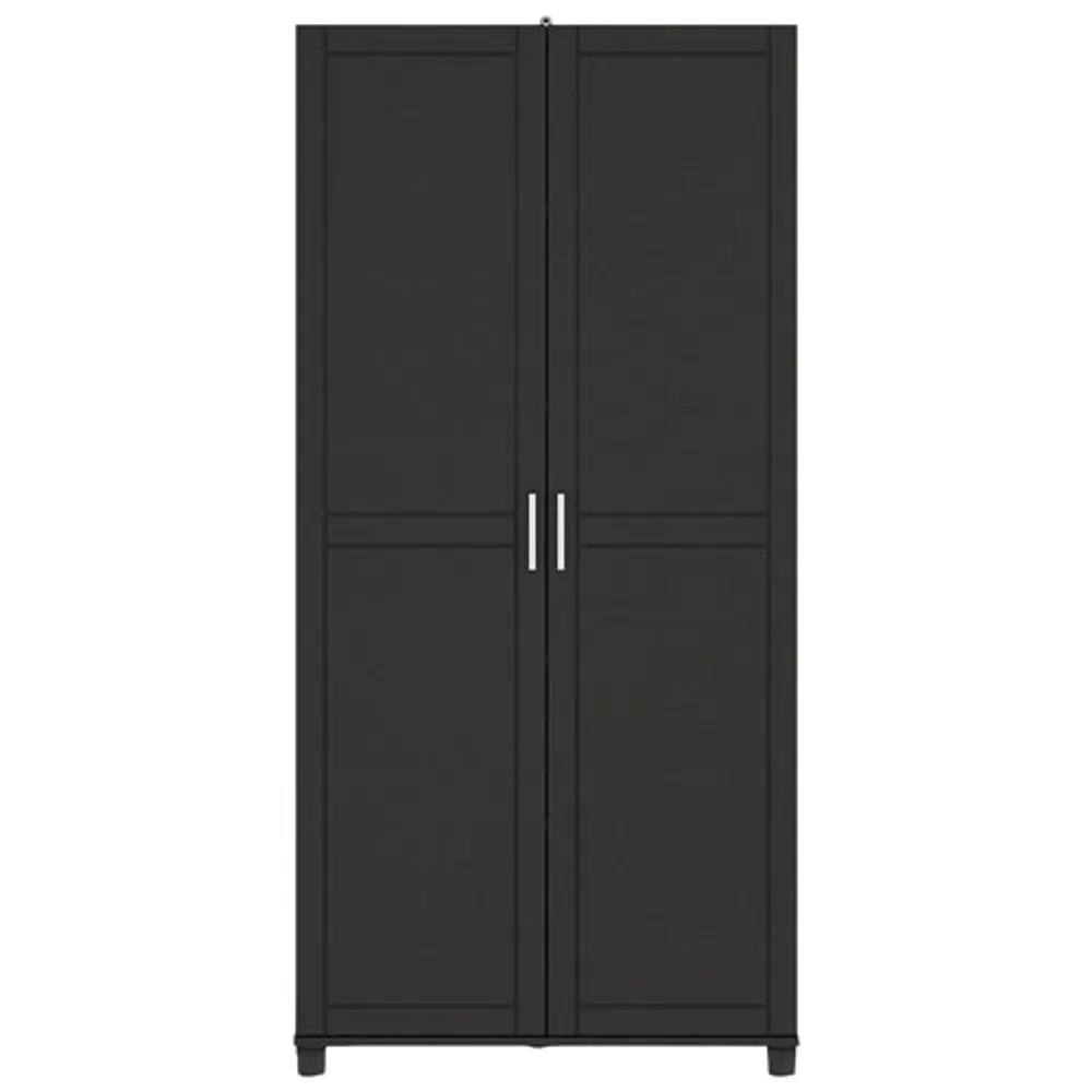 Callahan 74" 5-Shelf Cabinet - Black