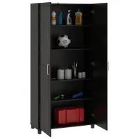 Callahan 74" 5-Shelf Cabinet - Black