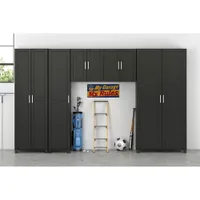 Callahan 74" 5-Shelf Cabinet - Black