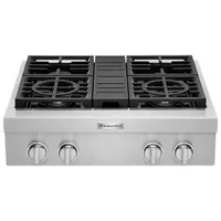 KitchenAid 30" 4-Burner Gas Cooktop (KCGC500JSS) - Stainless Steel