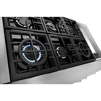 Surface de cuisson au gaz de style commercial de 48 po de KitchenAid (KCGC558JSS) - Acier inoxydable