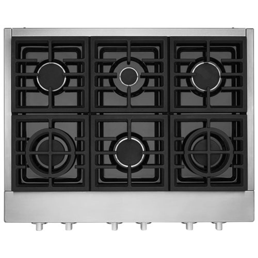 KitchenAid 36" 6-Burner Gas Cooktop (KCGC506JSS) - Stainless Steel