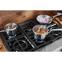 Surface de cuisson au gaz de style commercial 36 po de KitchenAid (KCGC506JSS) - Acier inoxydable